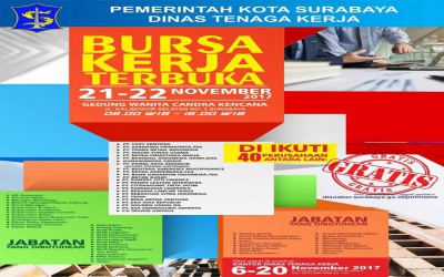 Bursa Kerja Terbuka Disnaker Surabaya November 2017