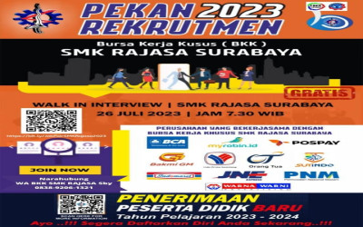 Pekan Rekrutmen SMKS RAJASA Surabaya Tahun 2023